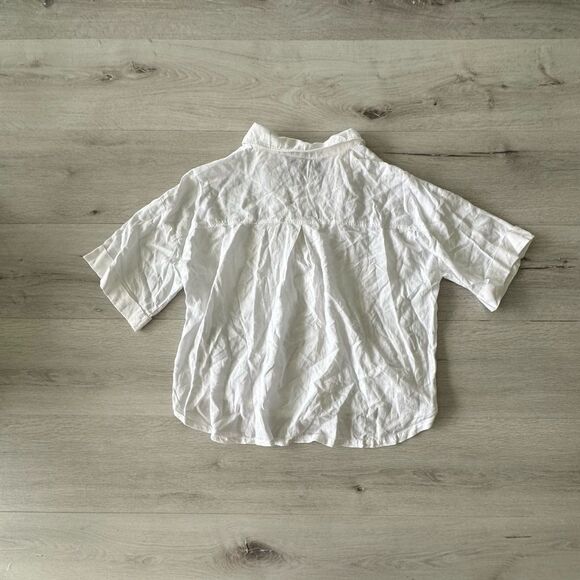 Zara Linen and Viscose Blend Blouse XS NWT - Picture 10 of 10